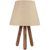 Lampe à poser trepieds bois et tissu Carla