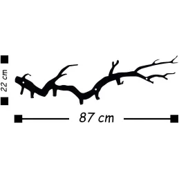 Patère en métal noir Bough