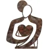 Décoration murale en métal Rusty Hug 52 x 70 cm