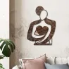 Décoration murale en métal Rusty Hug 52 x 70 cm