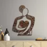 Décoration murale en métal Rusty Hug 52 x 70 cm