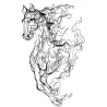 Décoration murale en métal Horse Line Art 41 x 66 cm