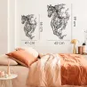 Décoration murale en métal Horse Line Art 41 x 66 cm