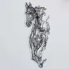 Décoration murale en métal Horse Line Art 41 x 66 cm