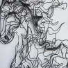 Décoration murale en métal Horse Line Art 41 x 66 cm