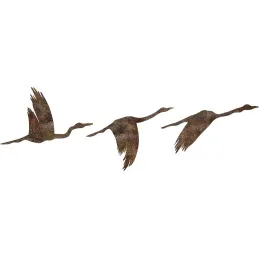 Oiseaux décoratifs en métal Rusty Birds (Lot de 3)