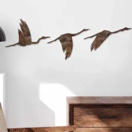 Oiseaux décoratifs en métal Rusty Birds (Lot de 3)