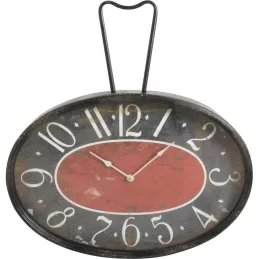 Horloge rétro en métal et verre