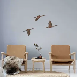 Oiseaux décoratifs en métal Rusty Birds (Lot de 3)