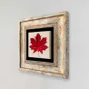Tableau décoratif en bois et métal 20 x 20 cm