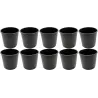 Pot de plantation rond de 10 litres noir  24 x 24 cm