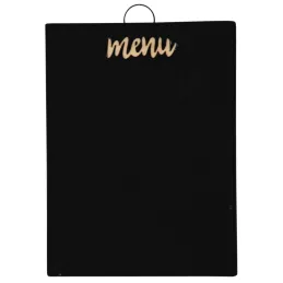 Tableau noir en métal effet ardoise Menu