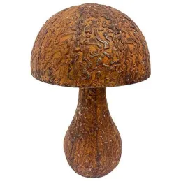 Champignon rond décoratif en acier rouillé 53 x 39 cm