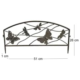 Barrière de jardinière décorative Papillons 51 x 1 x 26 cm