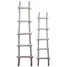 Echelle en bois patiné blanc (Lot de 2)