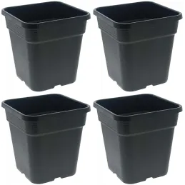 Pot de plantation carré noir 14 litres  28.5 x 28.5 x 29 cm