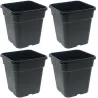 Pot de plantation carré noir 14 litres  28.5 x 28.5 x 29 cm