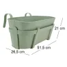 Cache-pot rebord de fenêtre en métal
