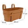 Cache-pot rebord de fenêtre en métal