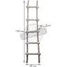 Echelle en bois patiné blanc (Lot de 2)