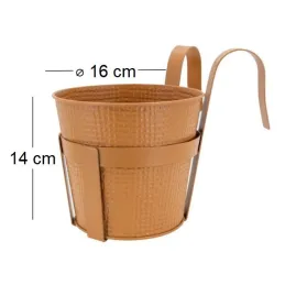 Cache-pot rebord de fenêtre en métal