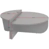 Table basse en aggloméré Podium