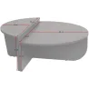 Table basse en aggloméré Podium