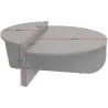 Table basse en aggloméré Podium