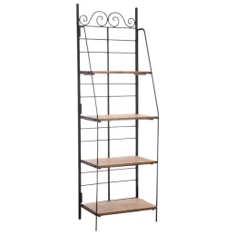 Etagère en métal et bois pliante