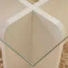 Table basse en verre et aggloméré Flavio