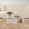 Table basse en verre et aggloméré Flavio