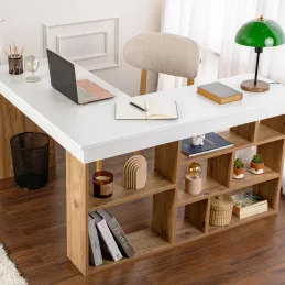 Bureau en aggloméré avec rangements Vesper