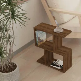 Table d'appoint avec étagère en aggloméré Zet