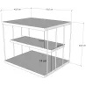 Table d'appoint avec étagère Lifon
