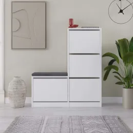 Meuble à chaussures avec banc Dude