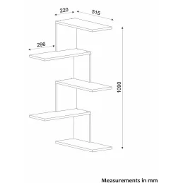 Etagère murale d'angle en aggloméré Caniko