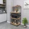 Meuble de rangement en aggloméré et métal Anemon