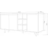 Buffet 3 portes avec niches Prava