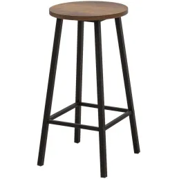 Taboret de bar en aggloméré et métal Mola