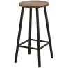 Taboret de bar en aggloméré et métal Mola