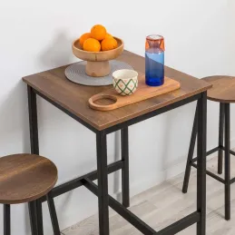 Taboret de bar en aggloméré et métal Mola