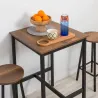 Taboret de bar en aggloméré et métal Mola