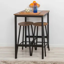 Taboret de bar en aggloméré et métal Mola