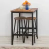 Taboret de bar en aggloméré et métal Mola