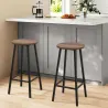 Taboret de bar en aggloméré et métal Mola
