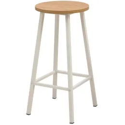 Taboret de bar en aggloméré et métal Mola