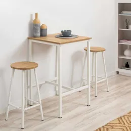 Taboret de bar en aggloméré et métal Mola
