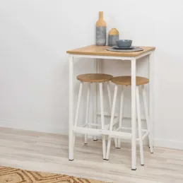 Taboret de bar en aggloméré et métal Mola