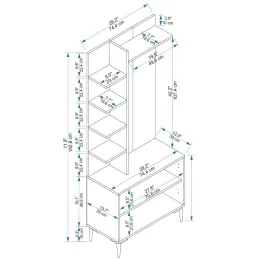 Meuble d'entrée en aggloméré Julendor