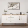 Buffet 3 portes et 3 tiroirs en aggloméré Mitra
